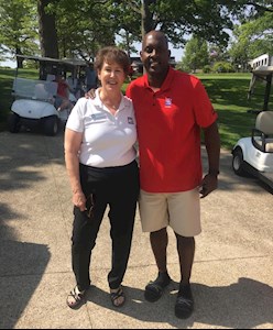 Teresa Hall Bartels, President of Gateway and Desmond Clark, President of Chicago NFL Alumni Chapter